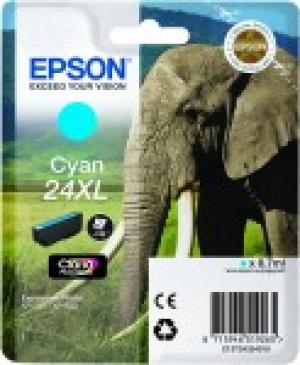 epson t2432 - cartouche encre cyan éléphant n° 24xl longue durée 8.7ml