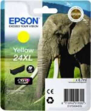 epson t2434 - cartouche encre jaune éléphant n° 24xl longue durée 8.7ml
