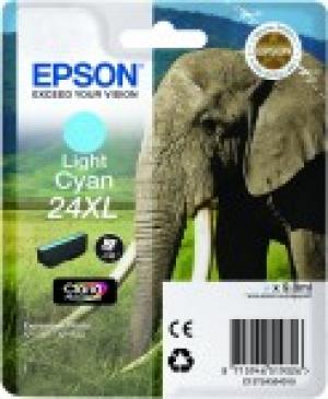 epson t2435 - cartouche encre cyan-clair éléphant n° 24xl longue durée 9.8ml