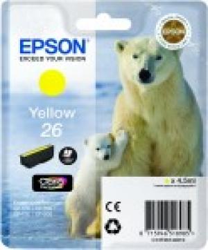 epson t2614 - cartouche encre jaune ours polaire n° 26 4.5ml