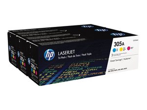 hp cf370am - toner laserjet pro m375, m451, m475 - 305a - pack cmy 