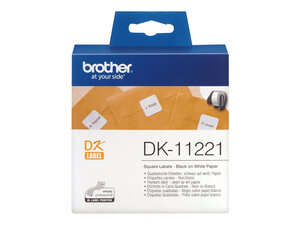 brother - dk11221 - etiquettes noir sur blanc - 23 x 23 mm 1000 étiquette(s) 