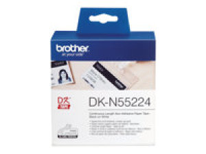 brother - dkn55224 ruban noir/blanc 54 mm pour ql1050/1060/500/550/560/570/580