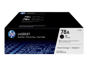 hp ce278ad - toner noir laserjet p1600/p1606/p1566/p1560/m1536 - pack de 2