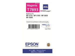 epson t7893 - cartouche d'encre magenta 4k - wf-5110 wf-5190 wf-5620 wf-569