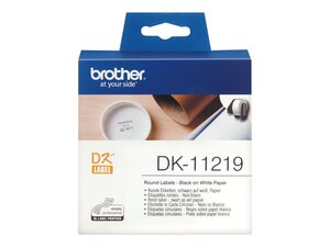brother dk11219 - etiquettes 12mm ql650td - 1200 étiquettes - noir s/blanc