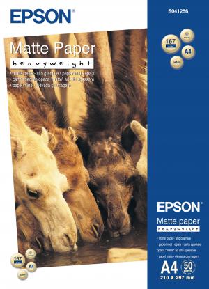 epson  s041256 - papier mat épais a4 167g/m2 - 50 feuilles