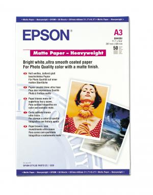 epson s041261 - papier mat épais a3 167g/m2 - 50 feuilles