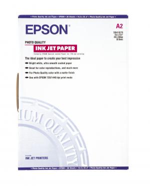 epson s041079 - papier couché qualité photo a2 102g/m2 - 30 feuilles