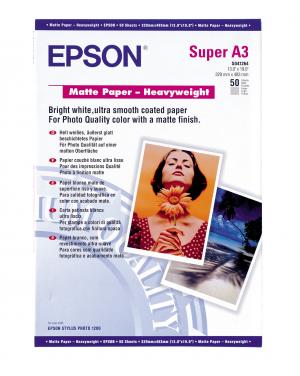 epson s041264 - papier mat épais a3+ 167g/m2 -50 feuilles