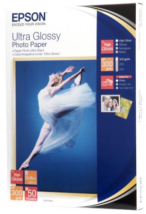 epson s041944 - papier photo ultra glacé 13x18cm 300g/m2 - 50 feuilles 