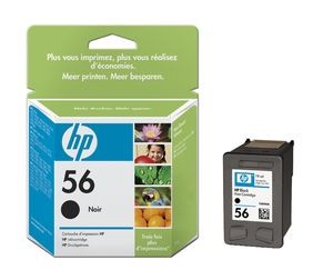 hp c6656a - cartouche d'encre noire n° 56 - 19ml