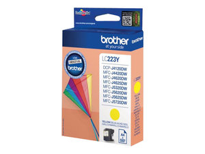 brother lc223y - cartouche d'encre jaune  dcp j4120, j562; mfc j4420, j4620...