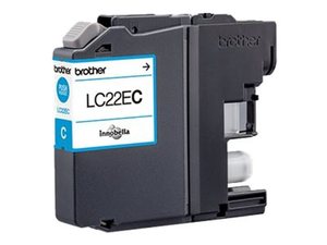 brother lc22ec - cartouche d'encre cyan (1200p) mfcj5920dw