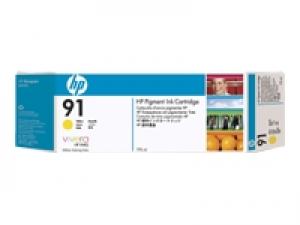 hp c9469a - cartouche d'ecnre jaune n° 91 - 775ml