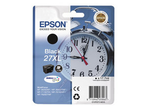 epson t2711 - cartouche d'encre noire wf-3620/3640/7110/7610/7620 (27xl) reveil