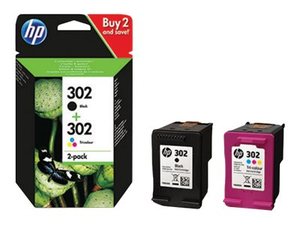 HP F6U65AE  HP 302 Cartouche d encre trois couleurs authentique