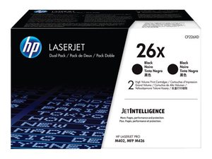 hp cf226xd - toner laserjet m402 m426 (26x) - 9000pages - pack de 2