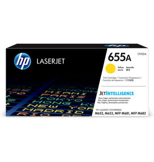 hp cf452a - toner jaune  laserjet m652 m653 m681 m682 - 655a (10500p)