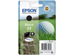 epson c13t34614010 - cartouche d'encre noire balle de golf wf-3720 wf-3725