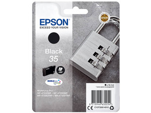 epson c13t358140 - cartouche d'encre noire cadenas - wf-4720 4725 4730 4740