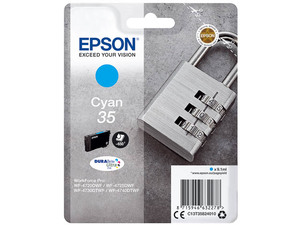 epson c13t358240 - cartouche d'encre cyan cadenas - wf-4720 4725 4730 4740