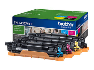 brother tn243cmyk - toner dcp-l3510 hl-l3270/l3290 mfc-l3710/30/50 - pack 4 coul