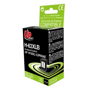 uprint - cartouche noire n° 62xl compatible hp c2p05ae - 20ml