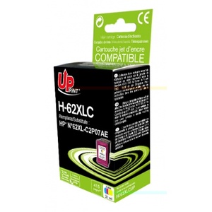 uprint - cartouche couleur n° 62xl compatible hp c2p07ae - 21ml