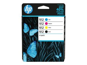 hp 6zc74a - cartouche d'encre n° 912 - pack de 4 couleurs kcmy