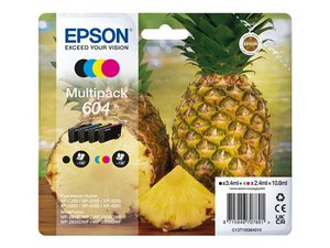 epson t10g640 - cartouche d'encre pack 4 couleurs kcmy n° 604 ananas