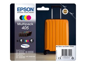 epson t05g6 - cartouche d'encre pack de 4 couleurs kcmy n° 405 valise