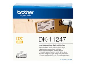 brother dk11247 - etiquettes 1oir sur blanc - 103 x 164 mm 180 étiquette(s) 