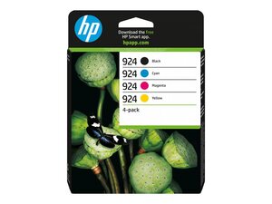 hp 6c3z1n - cartouche d'encre n° 924 - pack de 4 couleurs kcmy