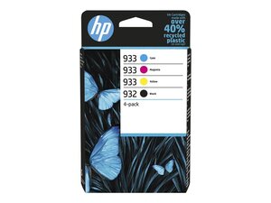 hp 6zc71a - cartouche d'encre n° 932 noire / 933 cyan-magenta-jaune