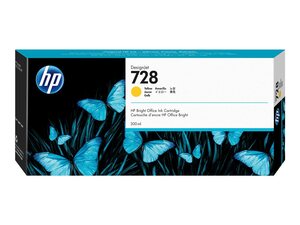 hp f9k15a - cartouche d'encre n° 728 jaune 300 ml - t730 t830