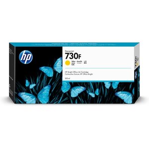 hp 1xb25a - cartouche d'encre jaune n° 730f 300ml - dsgnjet t1600 t1700 t2600