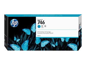 hp p2v80a - cartouche d'encre cyan n° 746 300ml - dsgnjet z6 z9