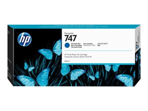 hp p2v85a - cartouche d'encre bleu-chromatique n° 747 300ml - dsgnjet z9