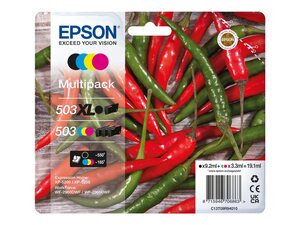 epson t09r1 - cartouche d'encre noire n° 503xl + cyan/magenta/jaune n° 503
