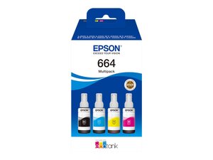 epson c13t664140 - cartouche d'encre noire + couleurs eco tank et-2600 et-2650 