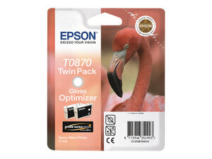 epson t0870 - optimiseur de brillance stylus photo r1900 - double pack 