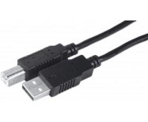 câble usb -  a ->b - m/m - 3.0m - cordon usb 2.0 high speed - noir