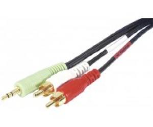 jack 3.5mm - m vers 2 x rca m - 3.0m - haute qualité