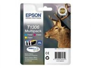 epson t1306 - cartouche encre 3 couleurs - sx525 sx620 bx320 bx525 bx625 - cerf