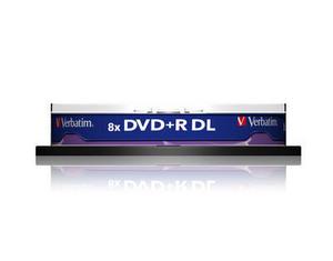 verbatim 43666 - dvd+r 8,5gb 8x double layer (couche) - spindl de10 - imprimable