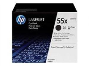 hp ce255xd - toner noir laserjet p3015 m521 m525 longue durée pack de 2